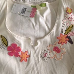 NWT Sigrid Olsen 3/4 sleeve top